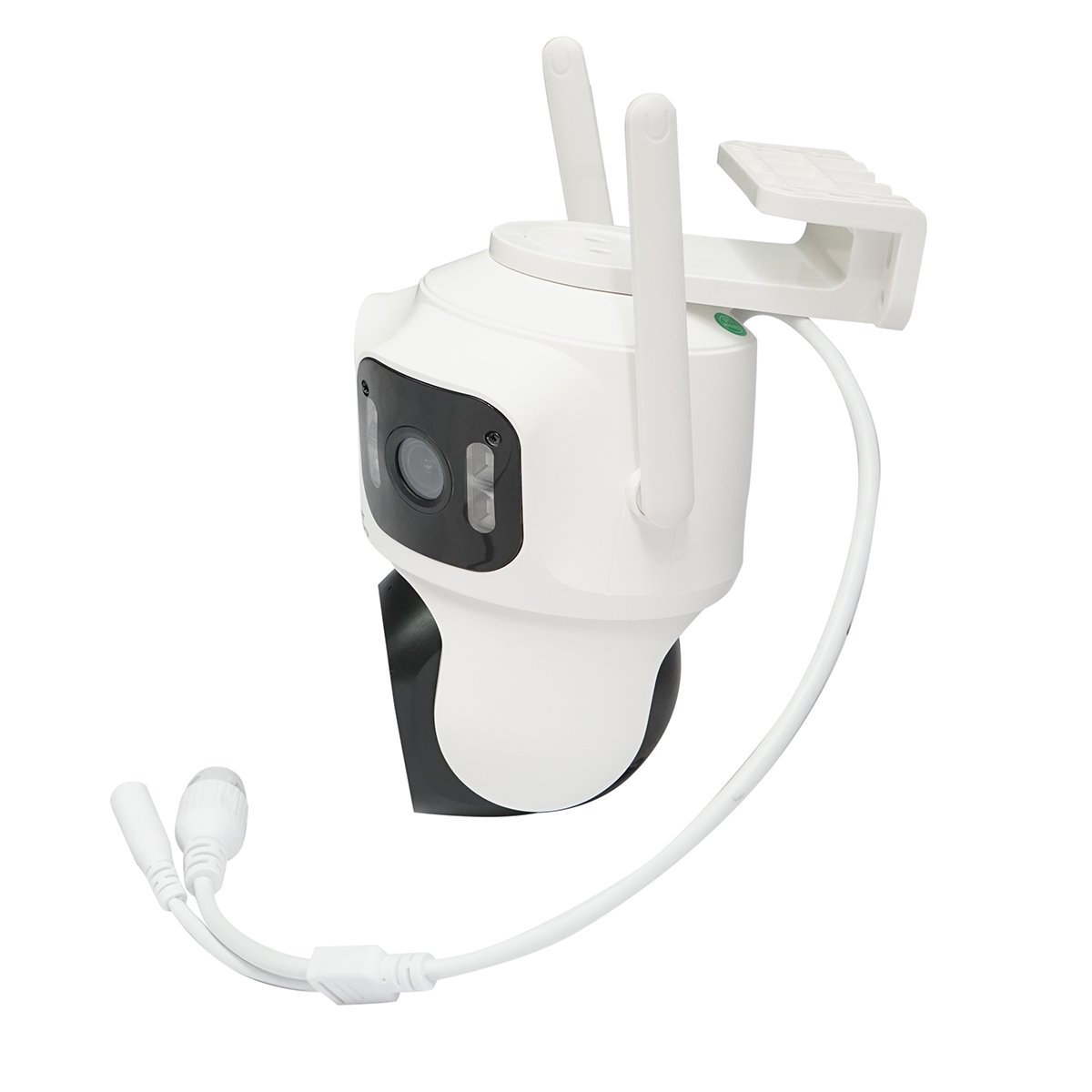 Camera de supraveghere 3 lentile, 3 obiective 8 MP, 2 CPU dual control, P2P WIFI 2.4G, PTZ cu senzor de miscare, alarma, night vision, AI detectie umana si aplicatie iCSee